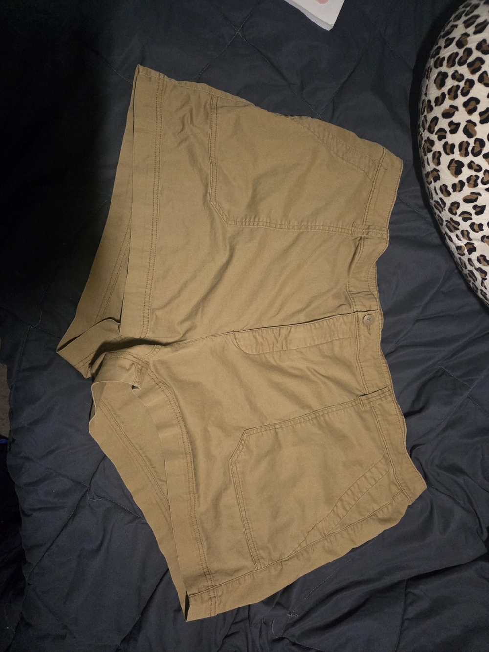 Old Navy High-Rise Khaki Cotton Shorts - Picture 2 of 3